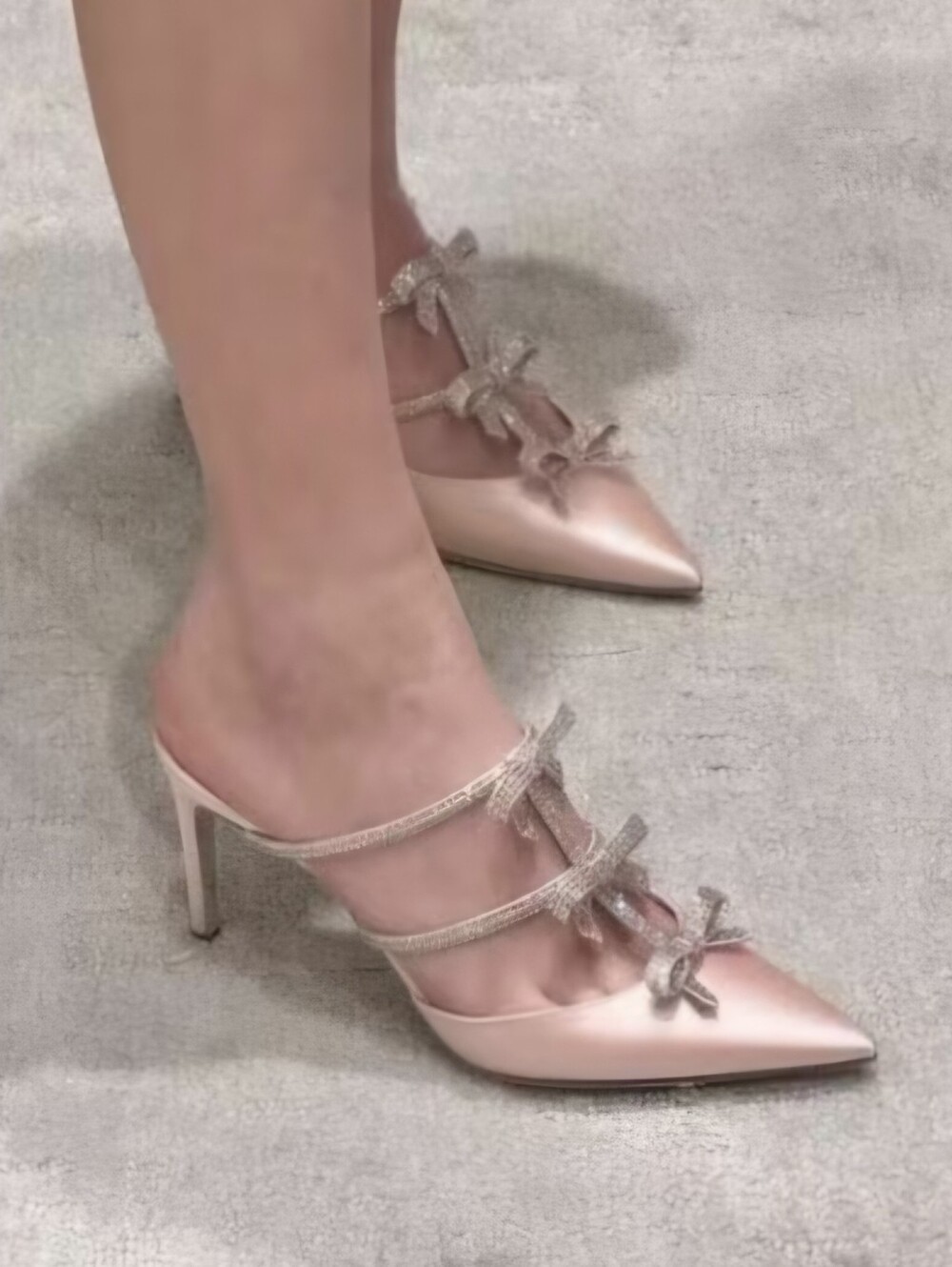 Style Water Toe Sandals with Thin Heels, Fairy Style, Pointed Toe, Mules - Picture 5 of 9